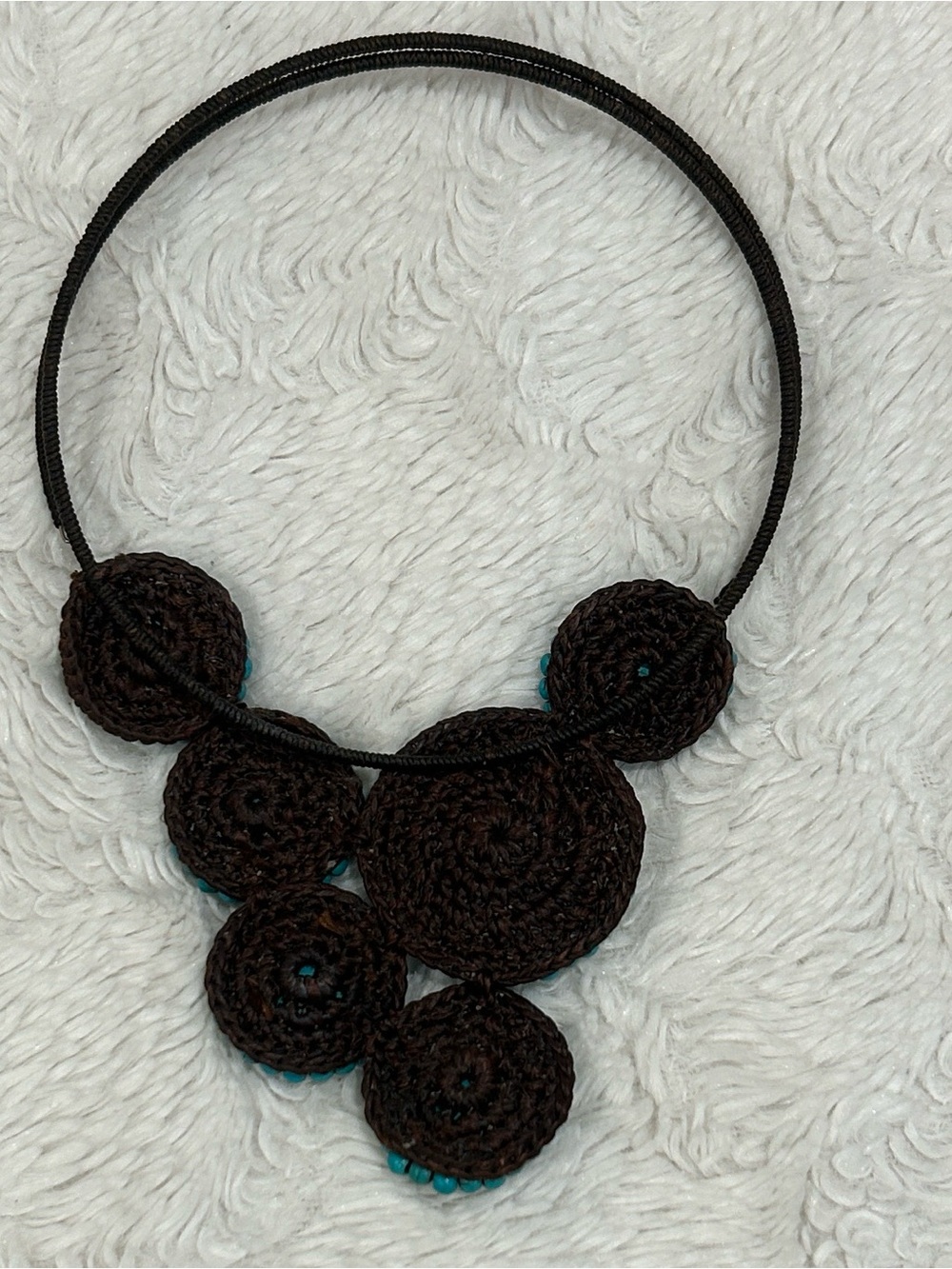 Turquoise Beaded Statement Necklace - Women Jewelry - Picture 2 of 3